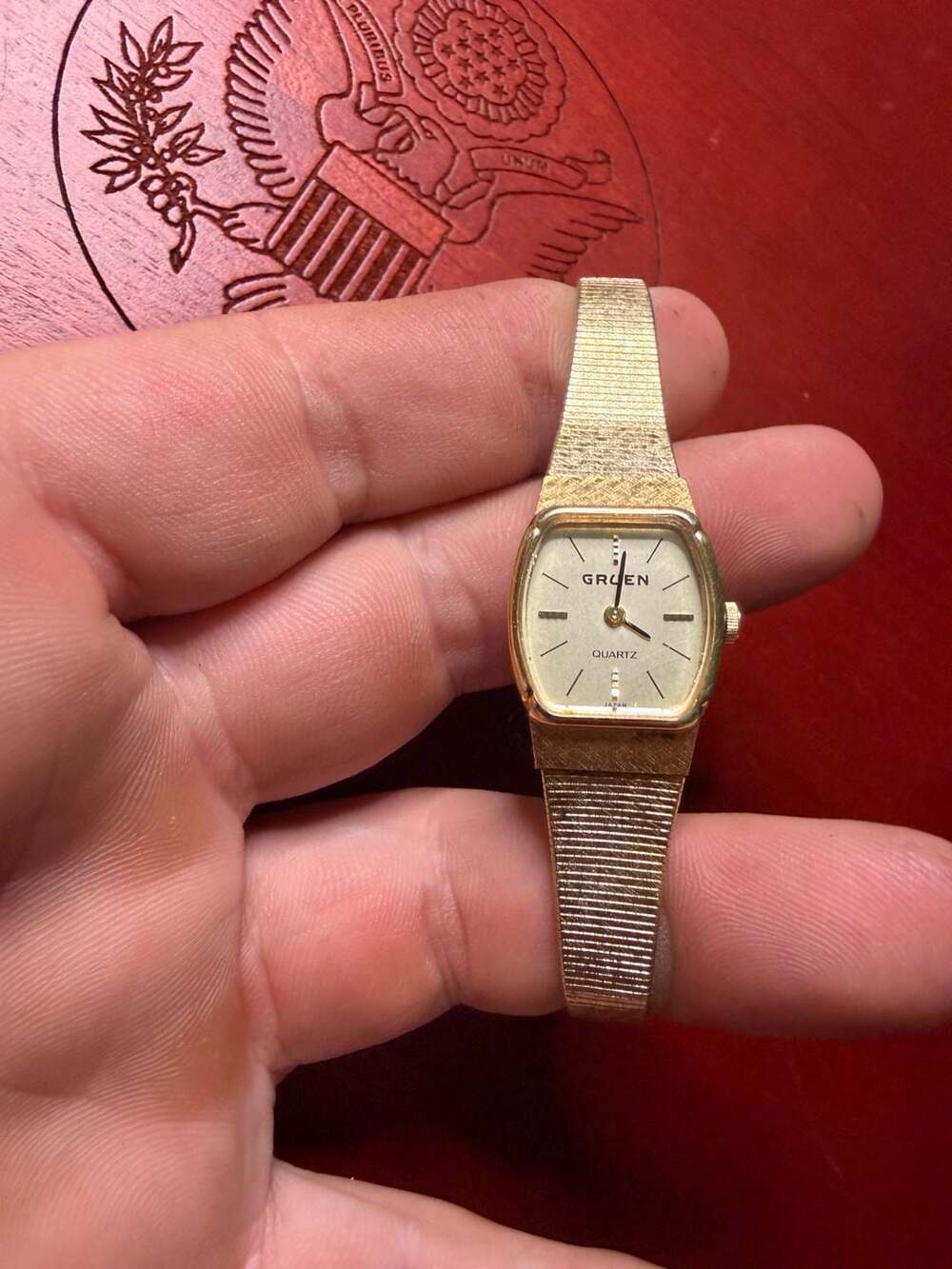 Vintage Gruen Quartz Gold Tone